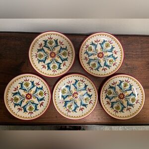 Set of 5 Bobby Flay Sevilla 6” Plates